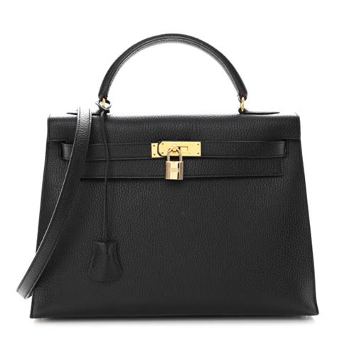 HERMES Ardennes Kelly Sellier 32 Black 